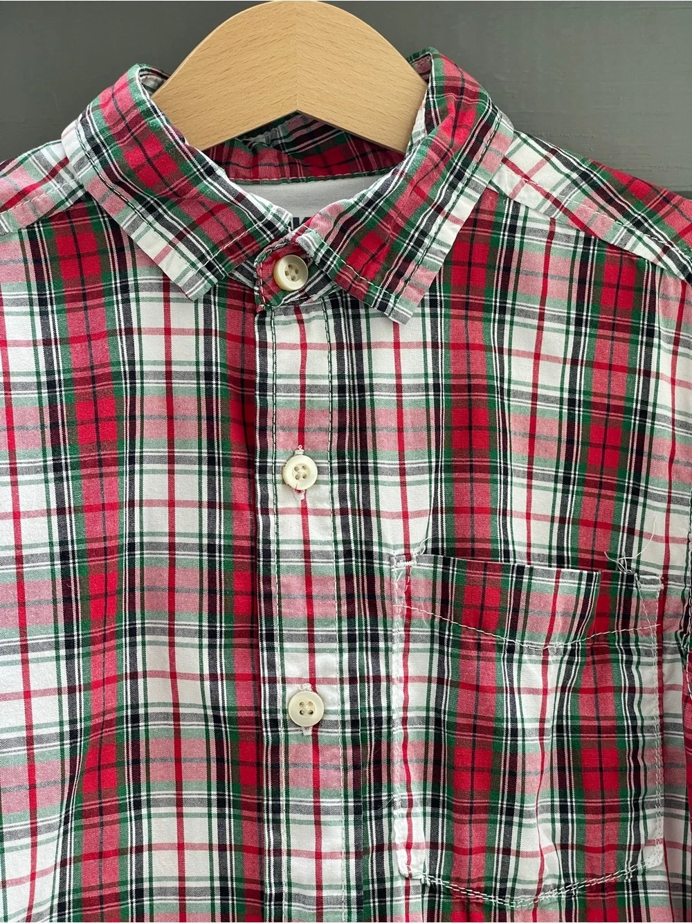 OshKosh B'gosh Plaid Button-Down Shirt, red green